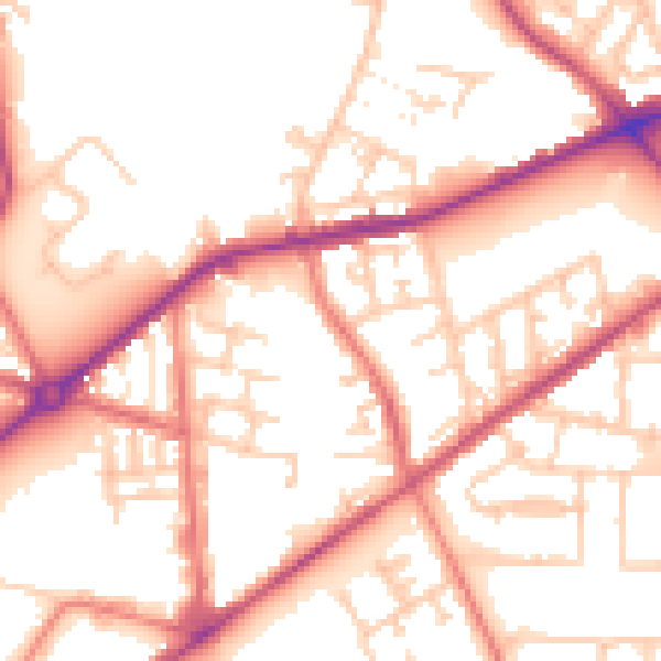 Daytime road noise heatmap for M7 2JZ