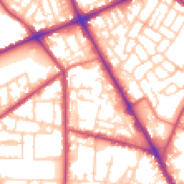 Daytime road noise heatmap for M7 2XF