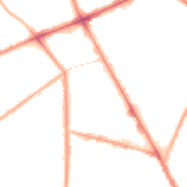 Night-time road noise heatmap for M7 2XF