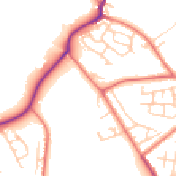 Daytime road noise heatmap for M7 3AH