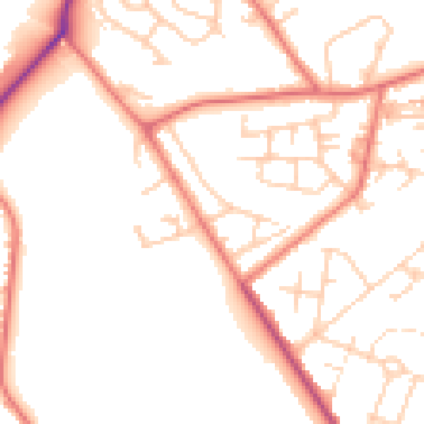 Daytime road noise heatmap for M7 3GE