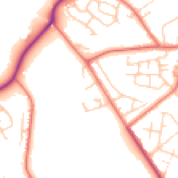 Daytime road noise heatmap for M7 3RL