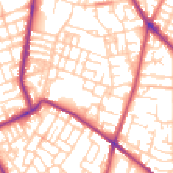 Daytime road noise heatmap for M7 4SA