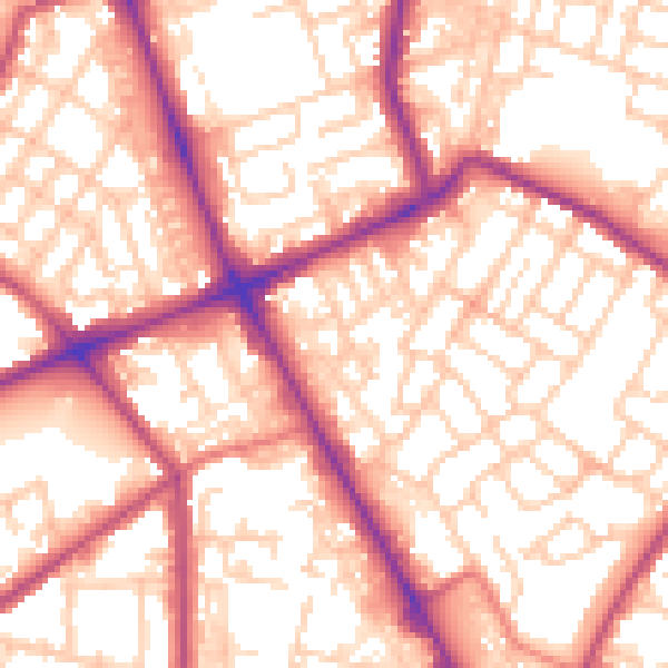 Daytime road noise heatmap for M7 4UN