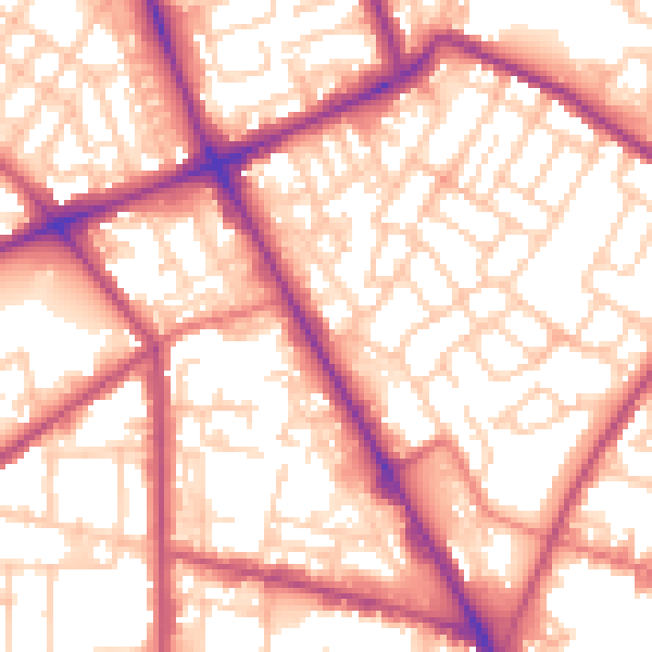 Daytime road noise heatmap for M7 4WZ