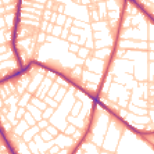 Daytime road noise heatmap for M7 4ZF