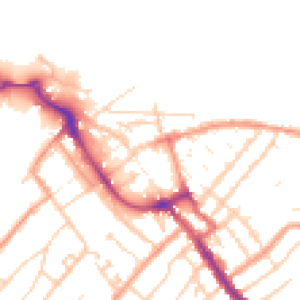 Daytime road noise heatmap for ME12 1AF