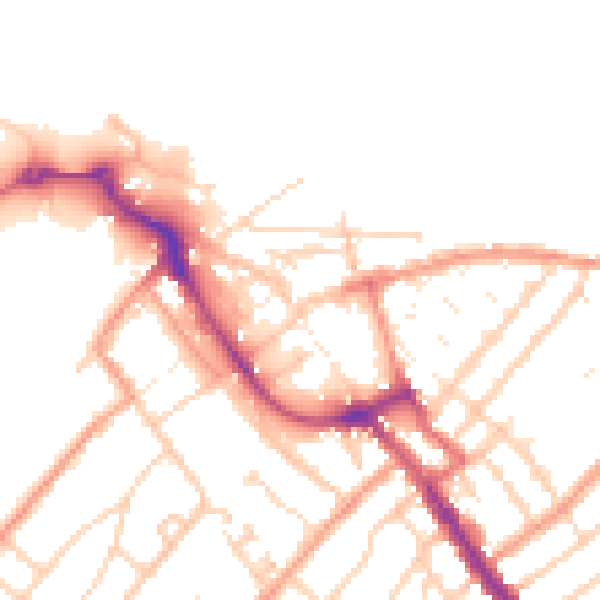 Daytime road noise heatmap for ME12 1AG