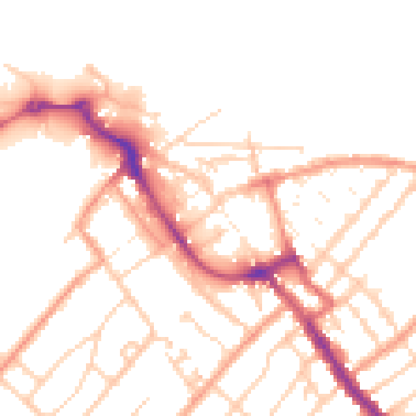 Daytime road noise heatmap for ME12 1AH