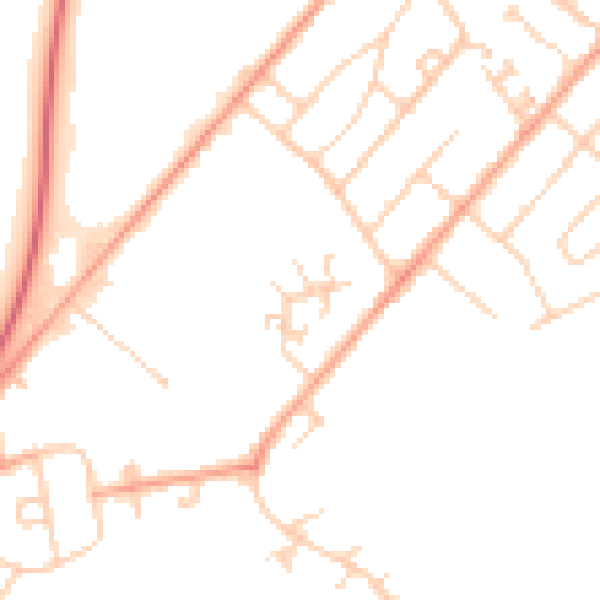 Daytime road noise heatmap for ME12 1BG