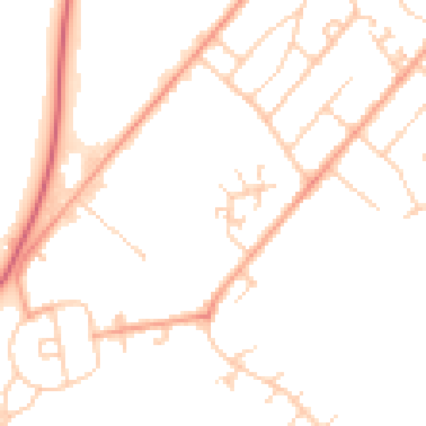 Daytime road noise heatmap for ME12 1BQ