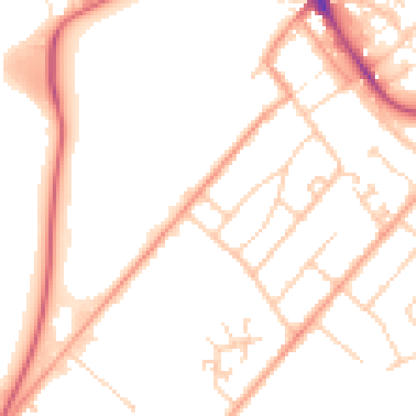 Daytime road noise heatmap for ME12 1BS