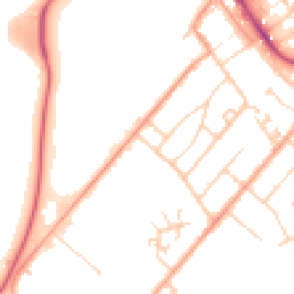 Daytime road noise heatmap for ME12 1BT