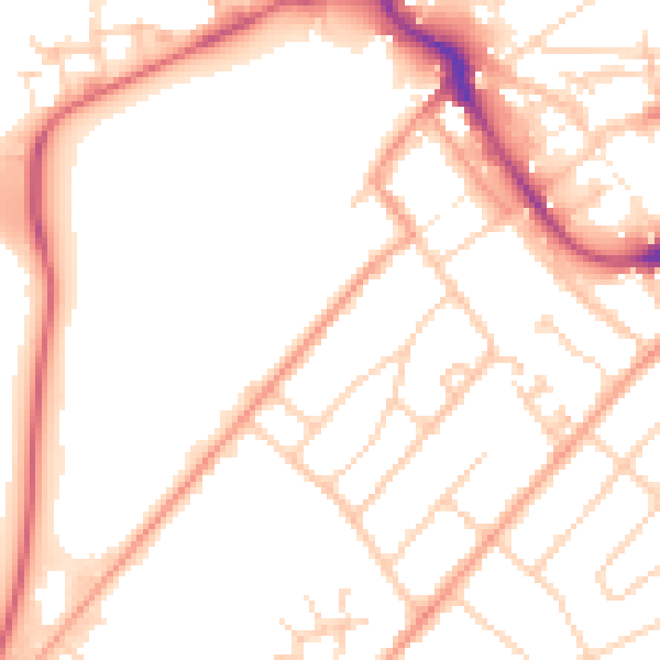 Daytime road noise heatmap for ME12 1BW