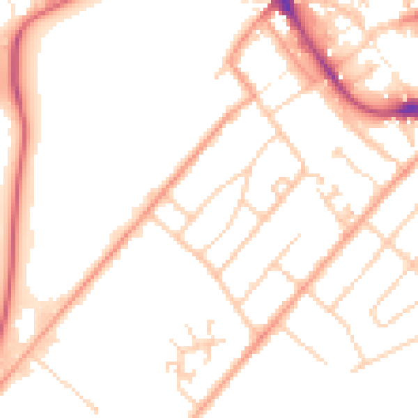 Daytime road noise heatmap for ME12 1DH