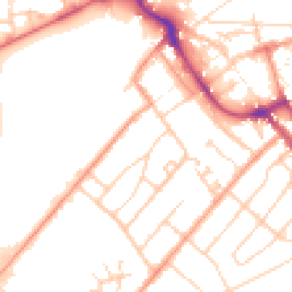 Daytime road noise heatmap for ME12 1DJ