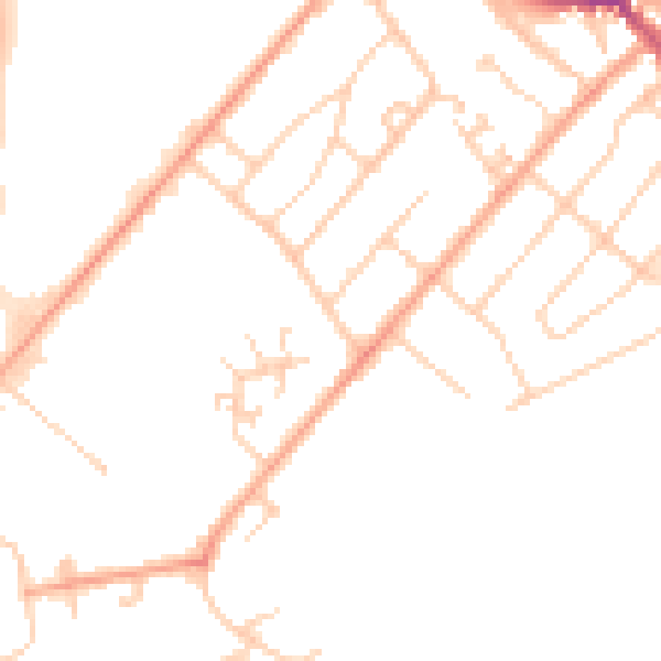 Daytime road noise heatmap for ME12 1DP