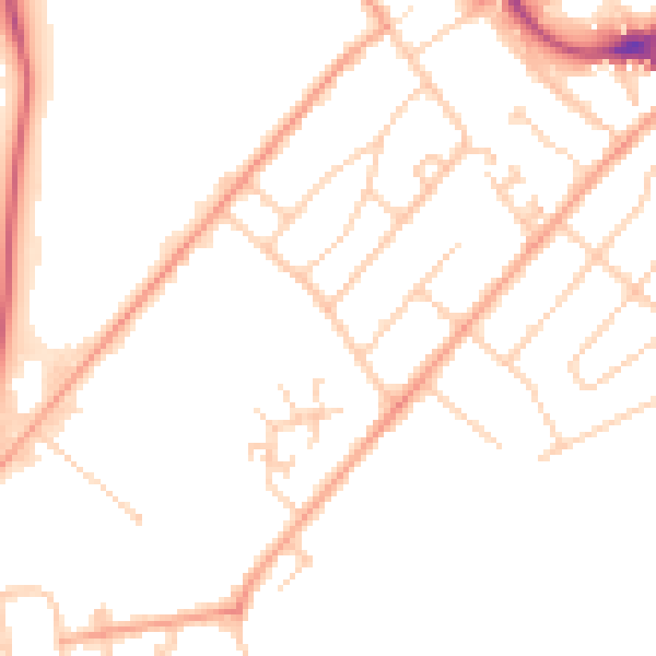 Daytime road noise heatmap for ME12 1DR