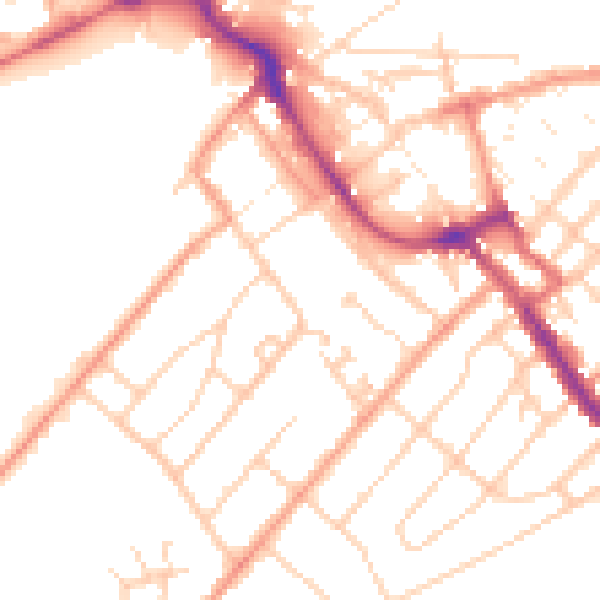 Daytime road noise heatmap for ME12 1EA