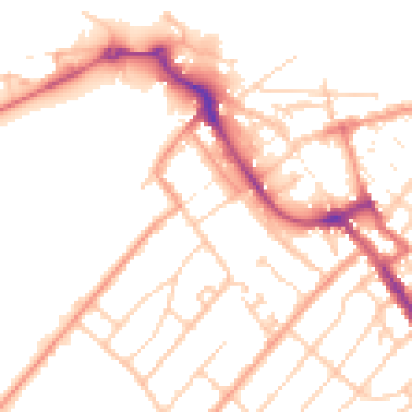 Daytime road noise heatmap for ME12 1EF