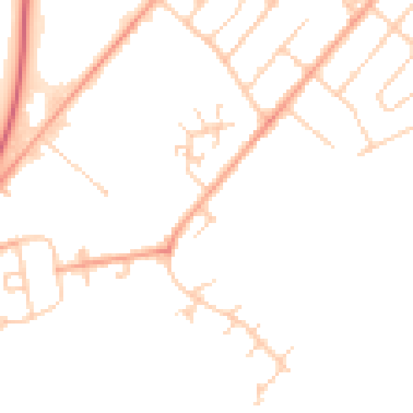 Daytime road noise heatmap for ME12 1ER