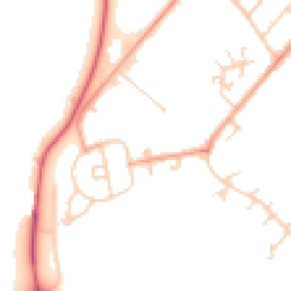 Daytime road noise heatmap for ME12 1JZ