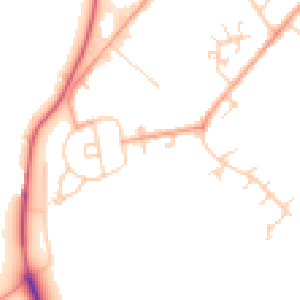 Daytime road noise heatmap for ME12 1LA