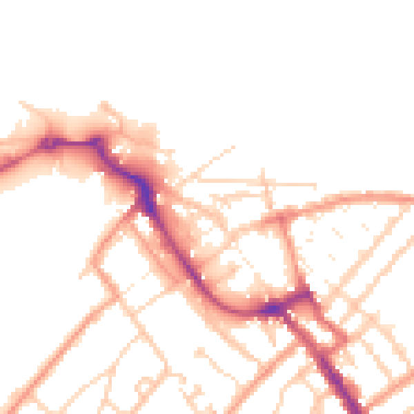 Daytime road noise heatmap for ME12 1NL