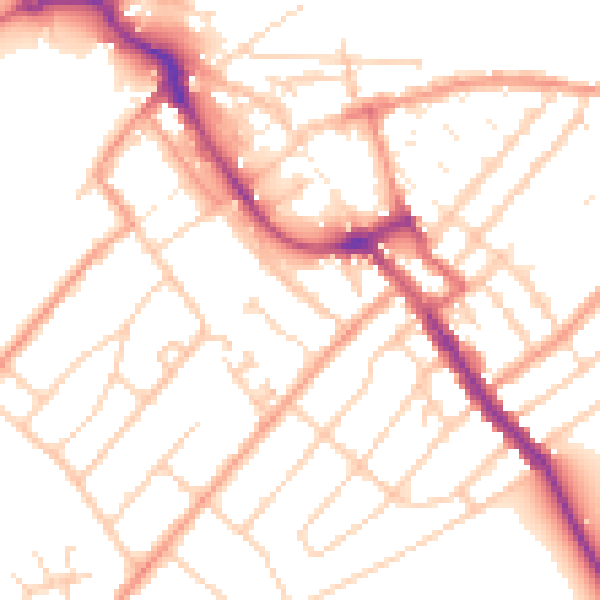 Daytime road noise heatmap for ME12 1QP