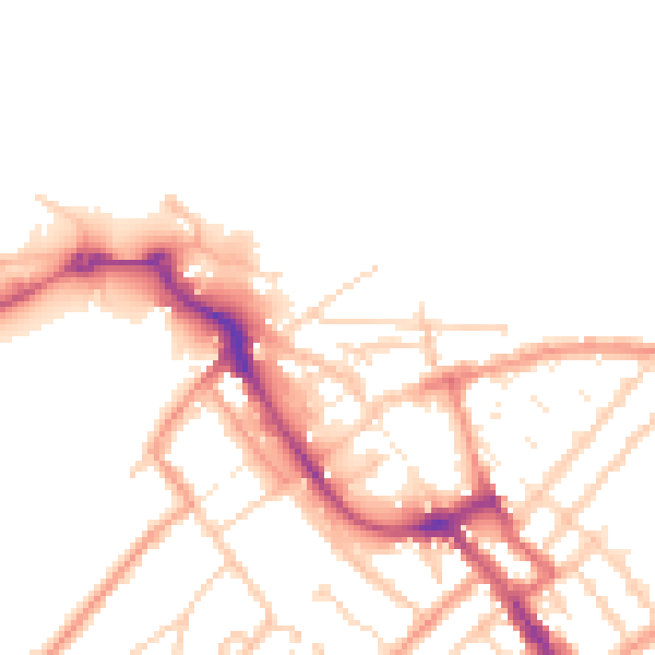 Daytime road noise heatmap for ME12 1RD