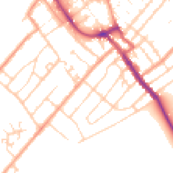 Daytime road noise heatmap for ME12 1YE