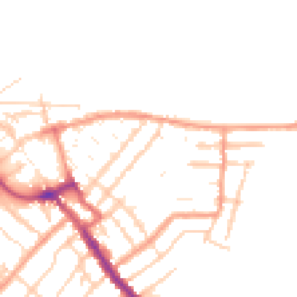 Daytime road noise heatmap for ME12 2AD