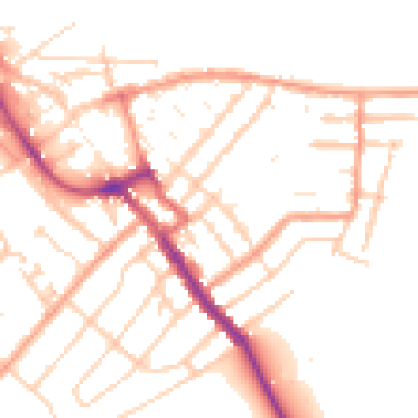 Daytime road noise heatmap for ME12 2AG