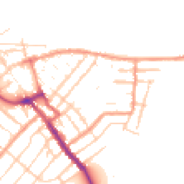 Daytime road noise heatmap for ME12 2AT