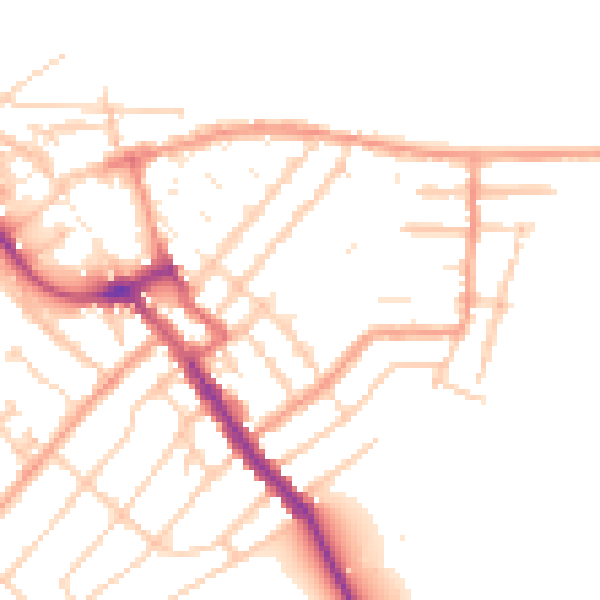 Daytime road noise heatmap for ME12 2AU