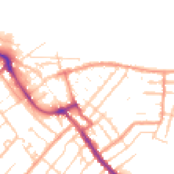 Daytime road noise heatmap for ME12 2NT