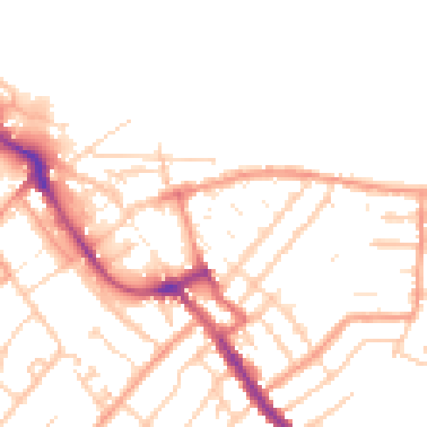 Daytime road noise heatmap for ME12 2NU