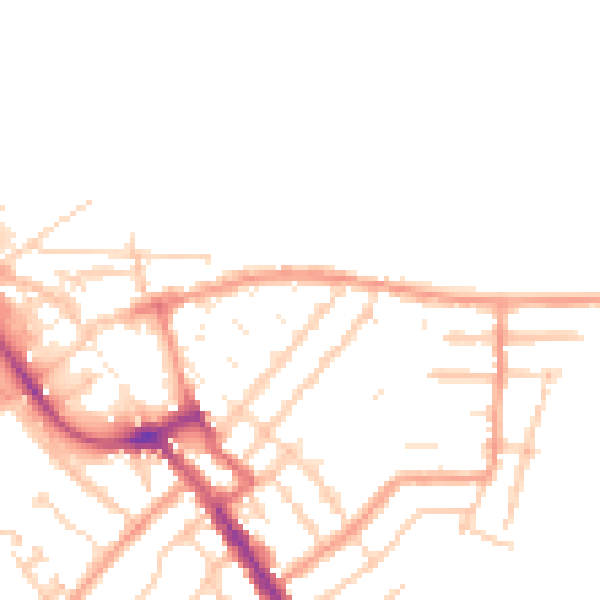 Daytime road noise heatmap for ME12 2NY