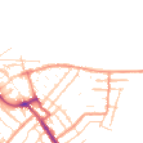 Daytime road noise heatmap for ME12 2NZ