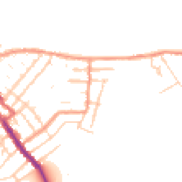 Daytime road noise heatmap for ME12 2QA
