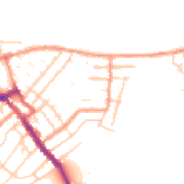 Daytime road noise heatmap for ME12 2QF
