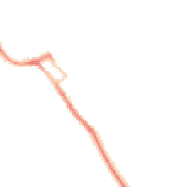 Night-time road noise heatmap for ME12 2QW