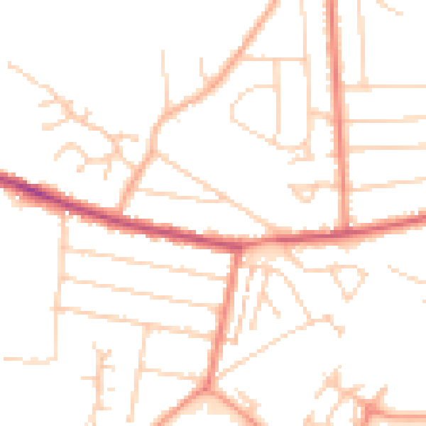 Daytime road noise heatmap for ME12 2RD