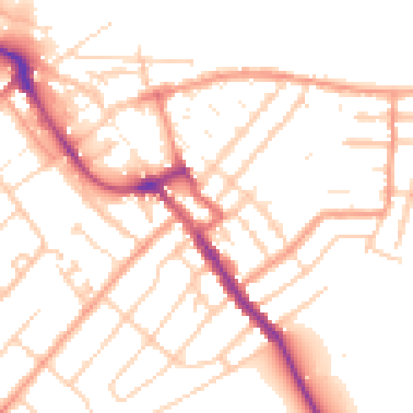 Daytime road noise heatmap for ME12 2SS