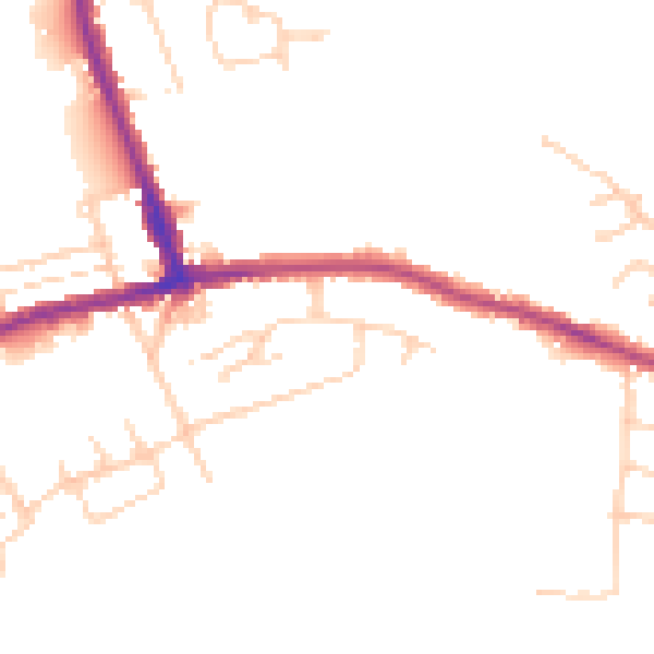 Daytime road noise heatmap for ME12 3AY