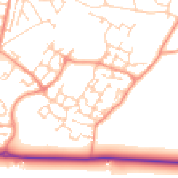 Daytime road noise heatmap for ME12 3FN