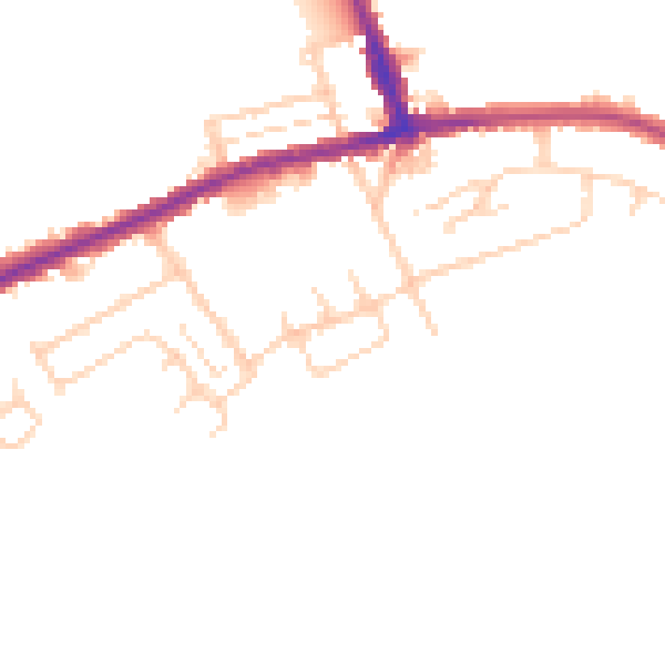 Daytime road noise heatmap for ME12 3HN