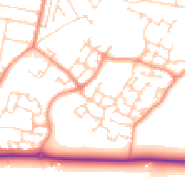 Daytime road noise heatmap for ME12 3TW