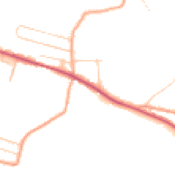 Daytime road noise heatmap for ME12 3XD