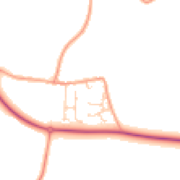 Daytime road noise heatmap for ME12 4DW